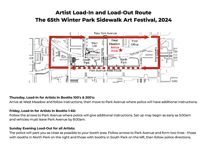 2024 Load In Out Route